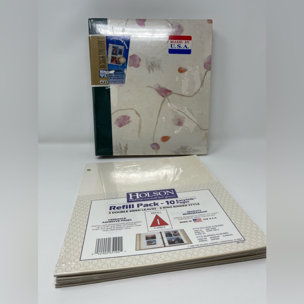 Holson Design Gallery vintage Photo Album with 5 Refill Pack.